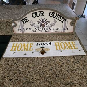 Hobby Lobby Yellow and Black Bee Wall Decor Set